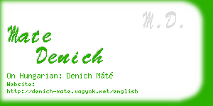 mate denich business card